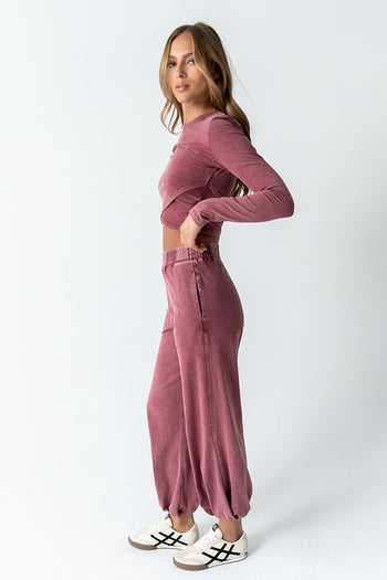 Kassie Joggers in Berry - FINAL SALE