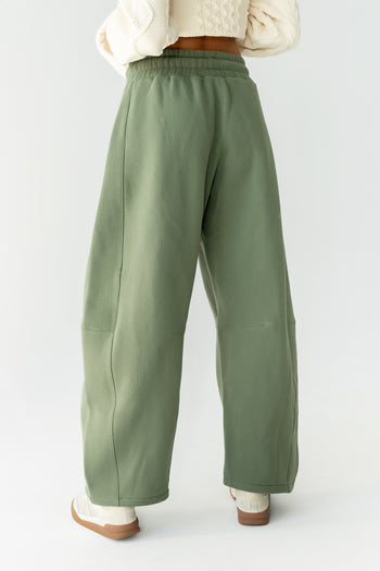 Maribel Barrel Sweatpants in Green - FINAL SALE