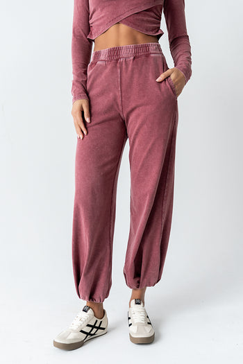 Kassie Joggers in Berry - FINAL SALE