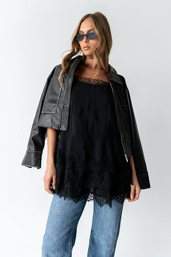 Lewis Lace Mini Dress in Black - FINAL SALE