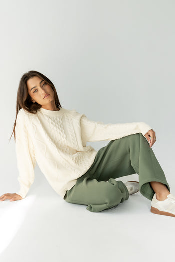 Maribel Barrel Sweatpants in Green - FINAL SALE