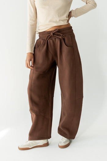 Maribel Barrel Sweatpants in Brown - FINAL SALE