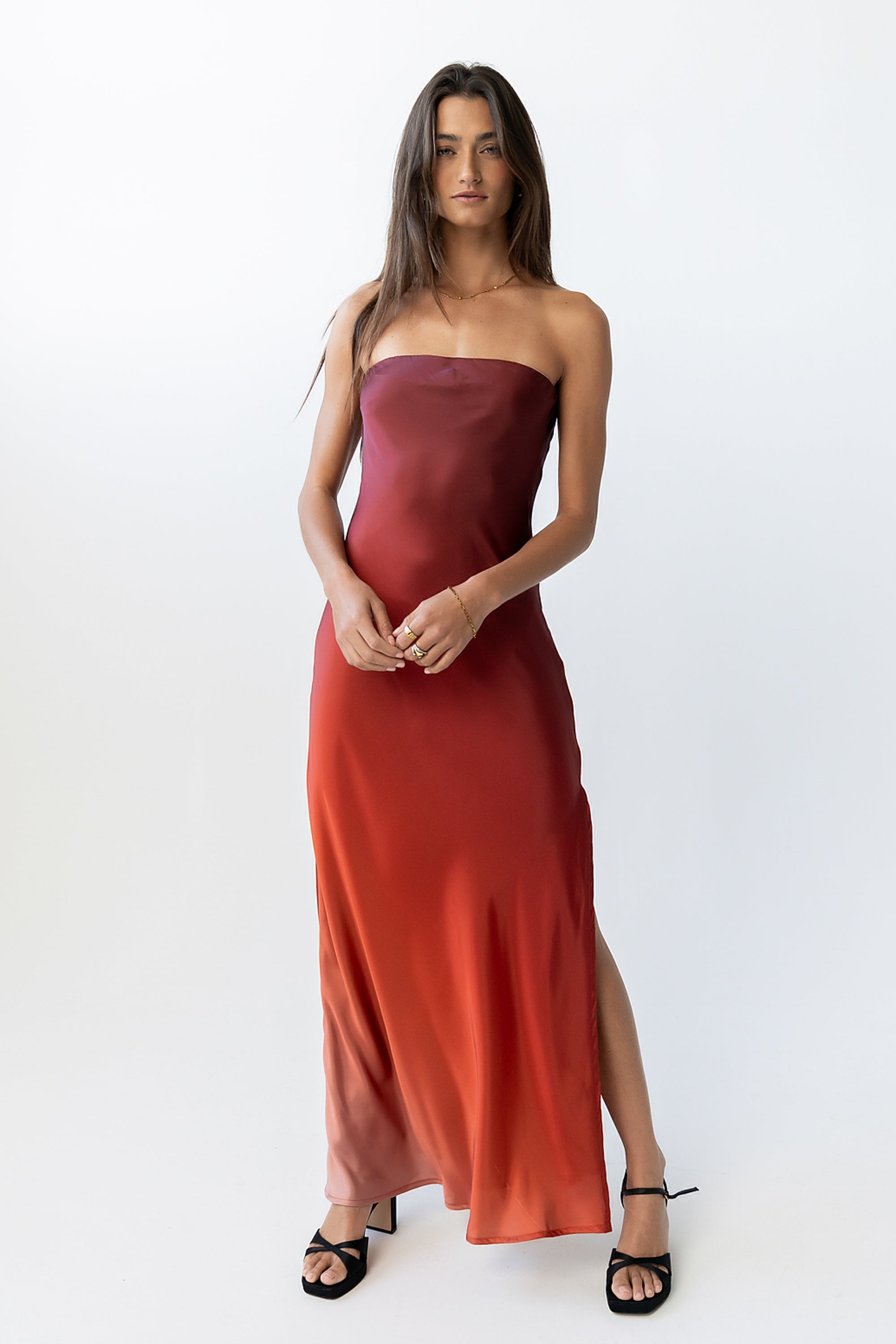 ombre dress long Rylee Maxi Size:[EU-45 & US-11.5 / 12] cat:Dress Sandals If youre wanting a Halterneck Plunge Strappy Detail