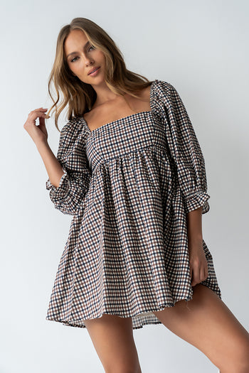 Wren Gingham Mini Dress - FINAL SALE