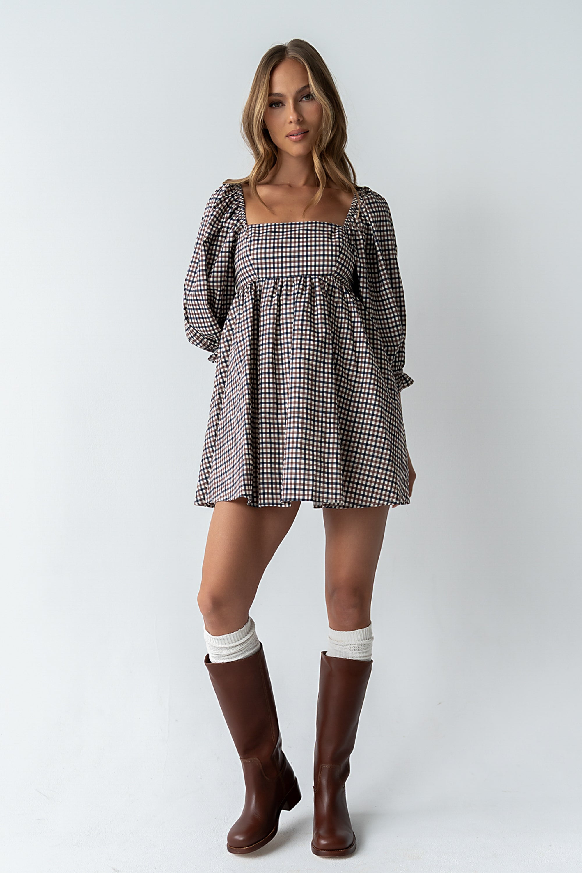 Wren Gingham Mini Dress