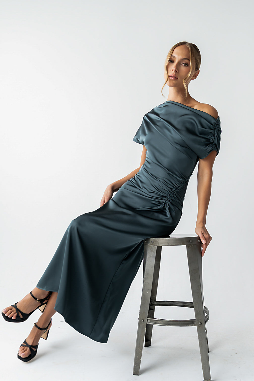 bag wedding dress Gigi Ruched Maxi Dress