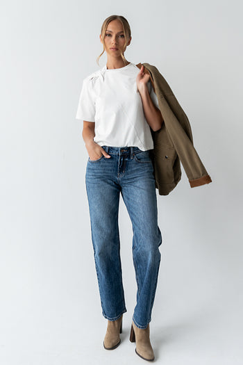 Buckley Knot Top in White - FINAL SALE