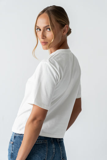 Buckley Knot Top in White - FINAL SALE