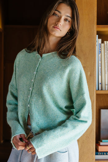 Maci Cardigan in Seafoam - FINAL SALE