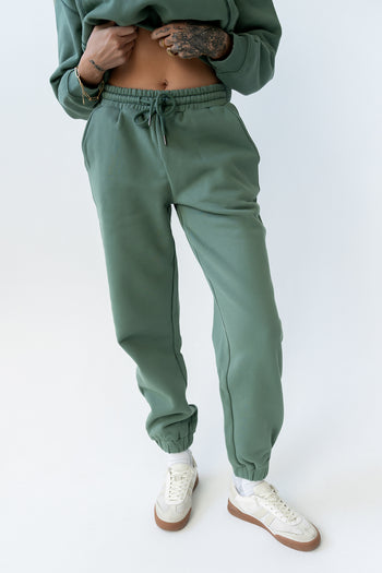 Mozie Contrast Joggers in Teal - FINAL SALE