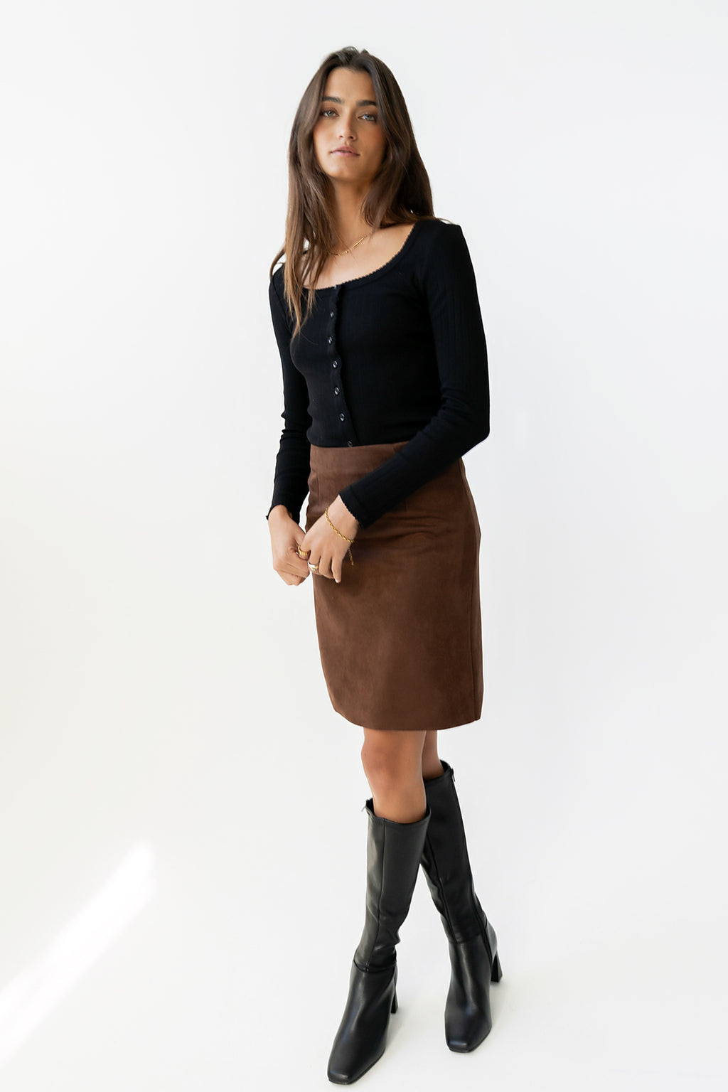 Pura Knit Top in Black