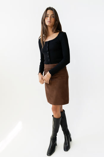Pura Knit Top in Black