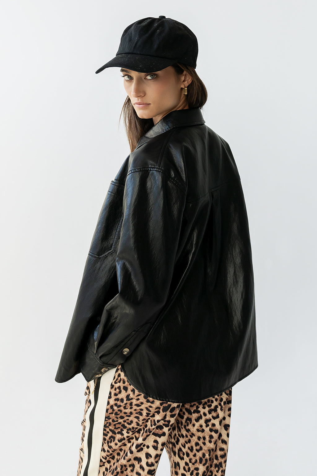Bruno Vegan Leather Shacket - FINAL SALE