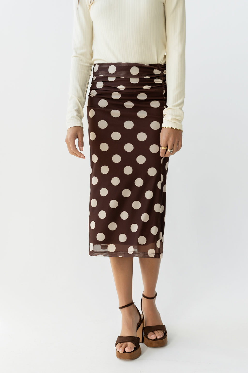 Elsie Polka Dot Maxi Skirt