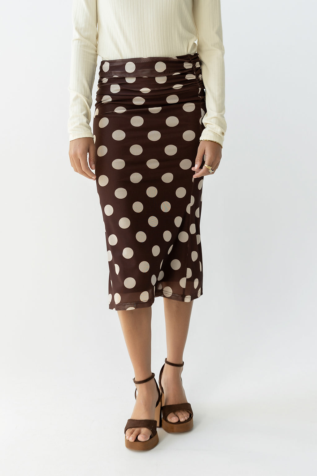 Elsie Polka Dot Maxi Skirt