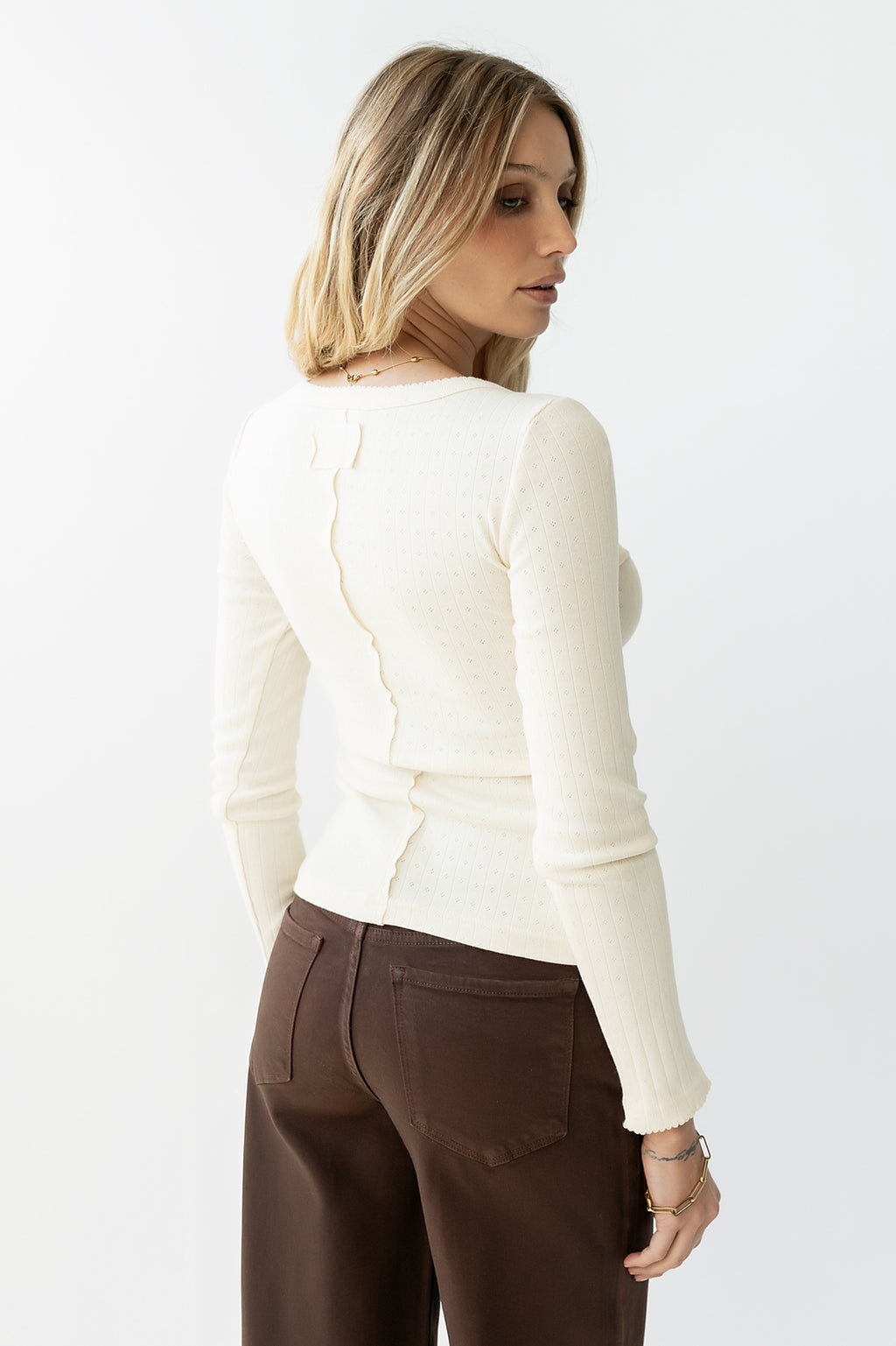 Pura Knit Top in Cream
