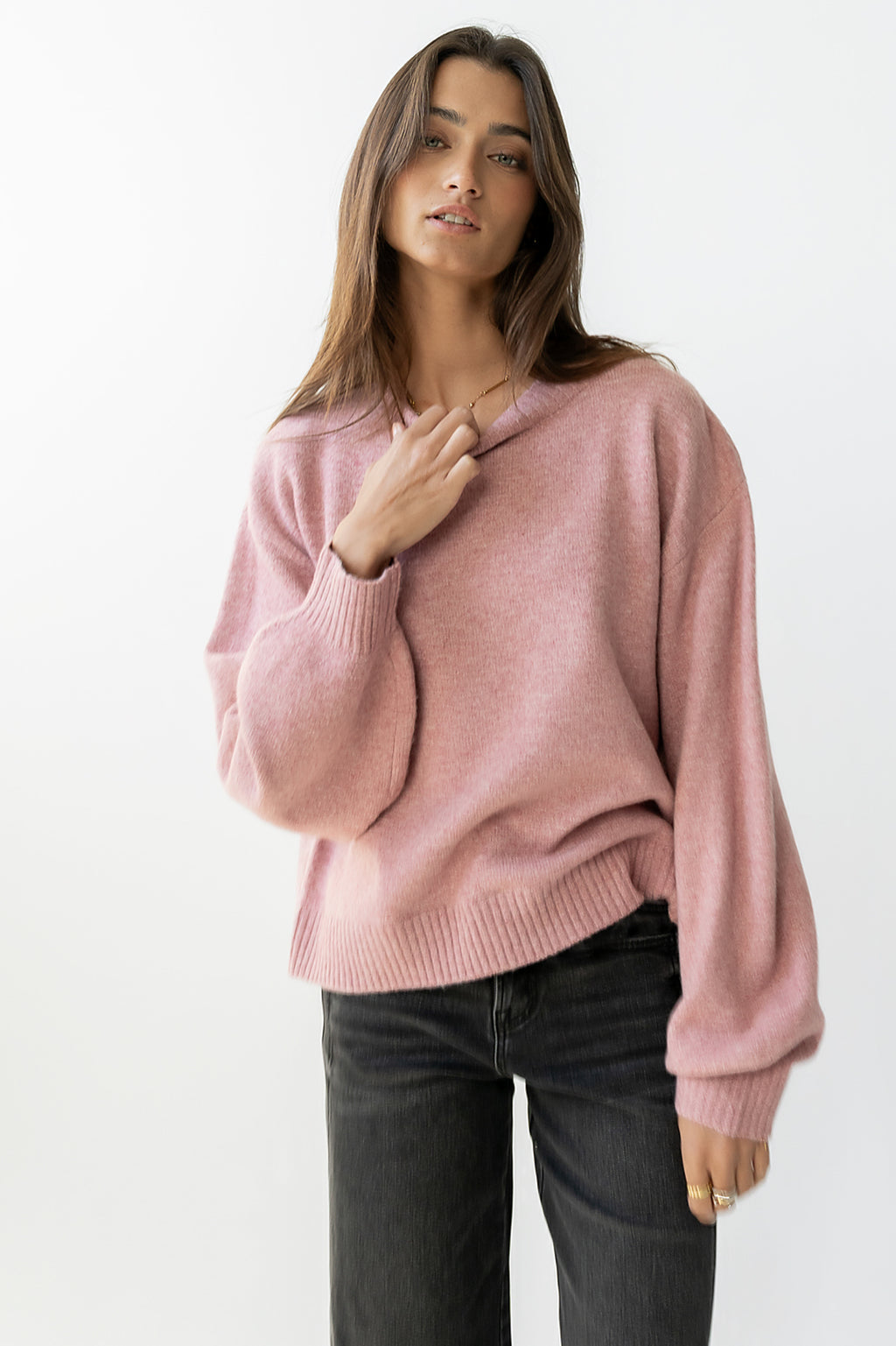 Josey Oversized Sweater in Pink - FINAL SALE