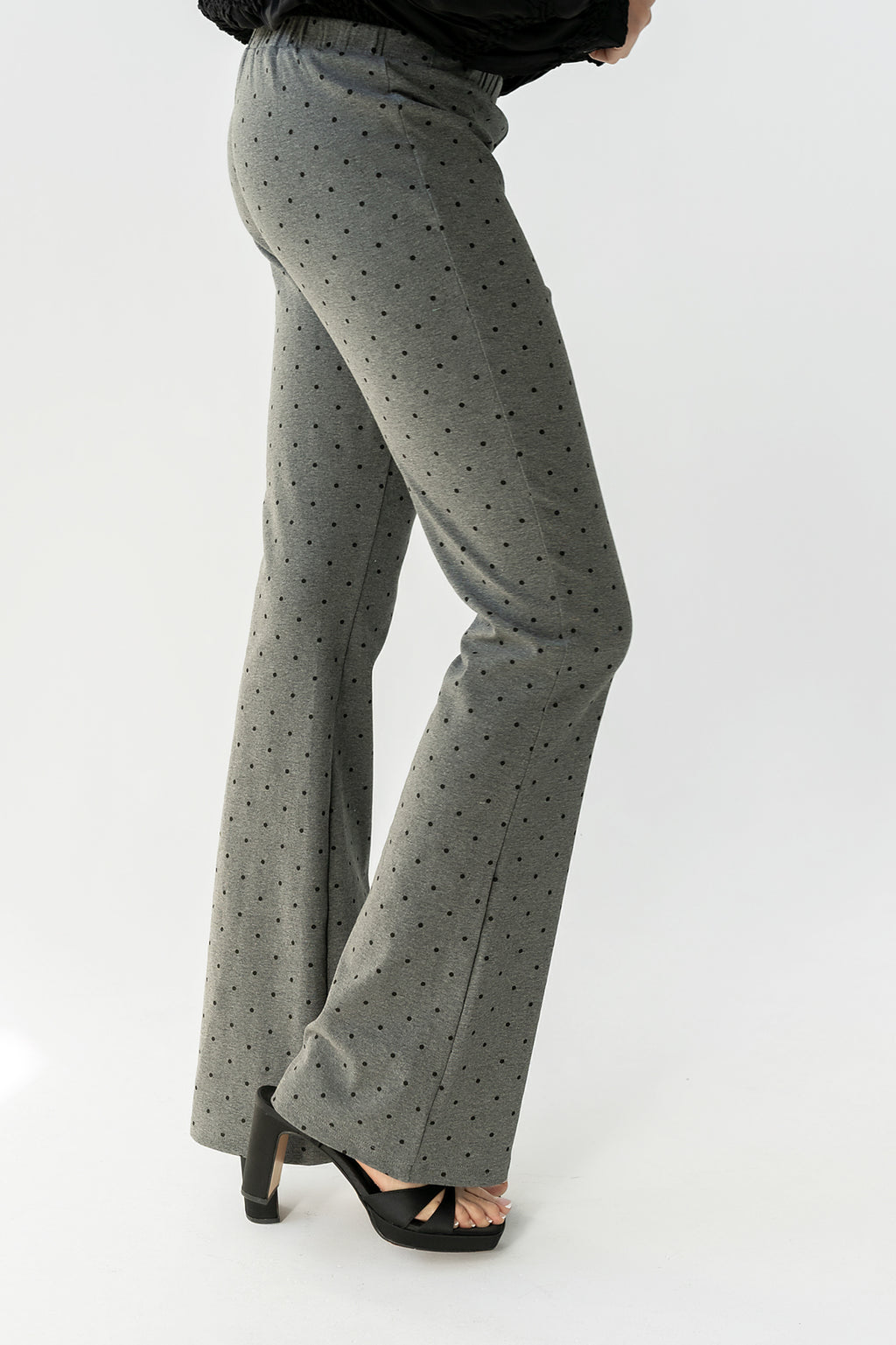 Chloe Polka Dot Pants in Charcoal - FINAL SALE