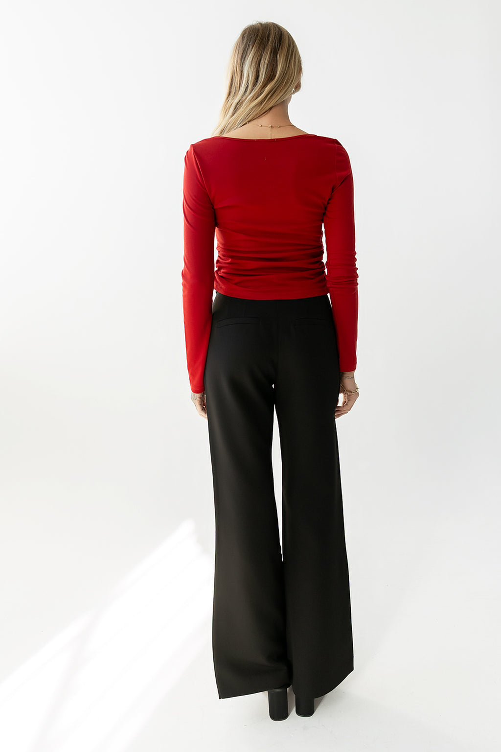 Selena Ruched Top in Red - FINAL SALE