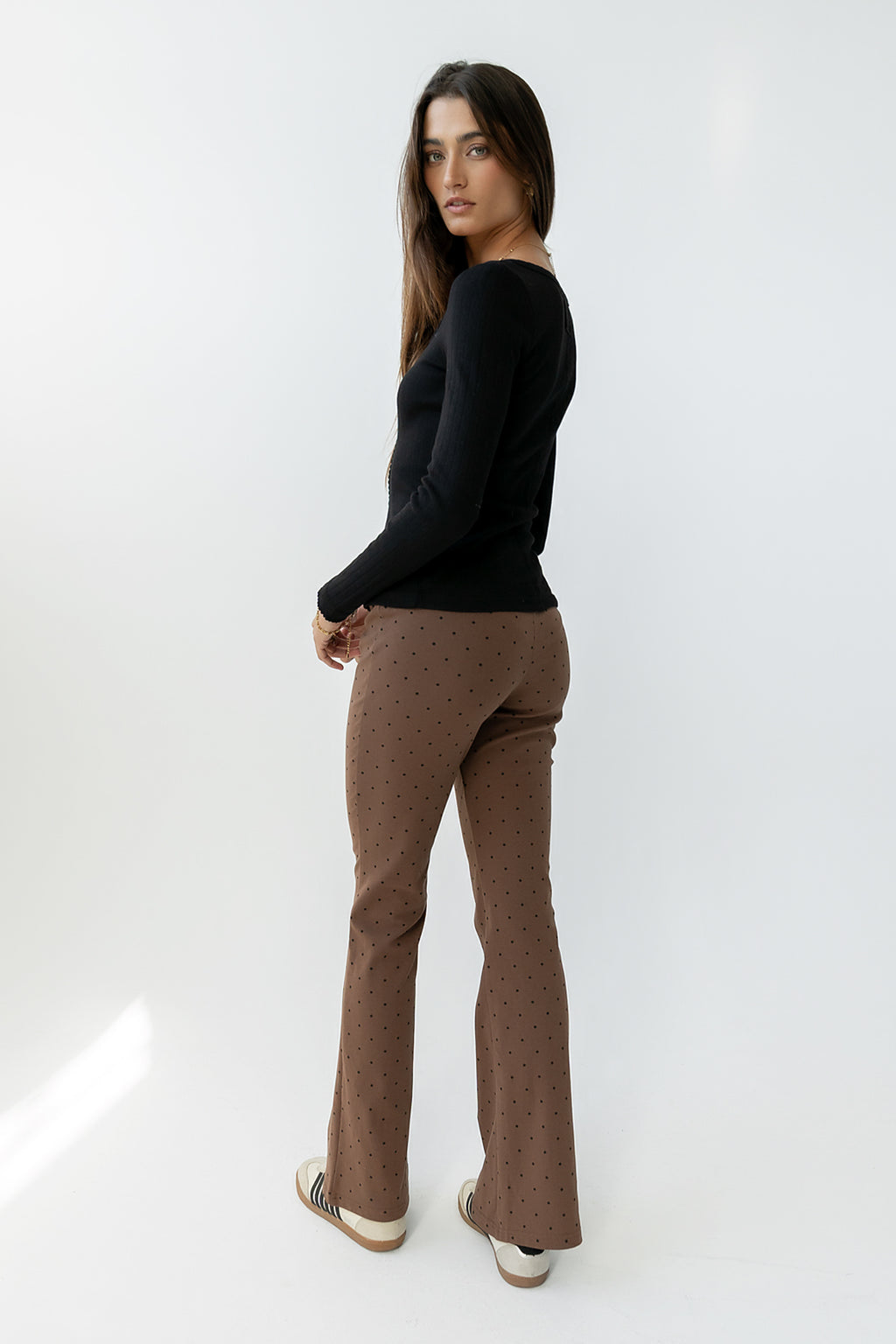 Chloe Polka Dot Pants in Brown - FINAL SALE