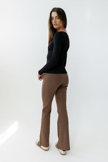 Chloe Polka Dot Pants in Brown - FINAL SALE