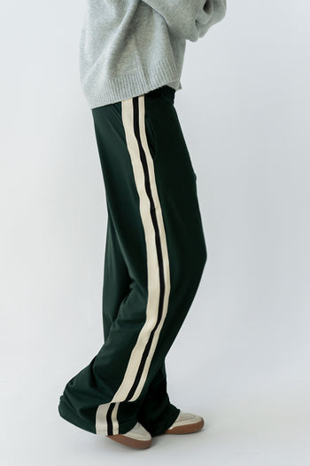 Avery Striped Pants in Green - FINAL SALE