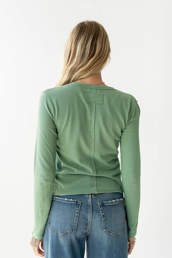 Janie Knit Top in Green - FINAL SALE