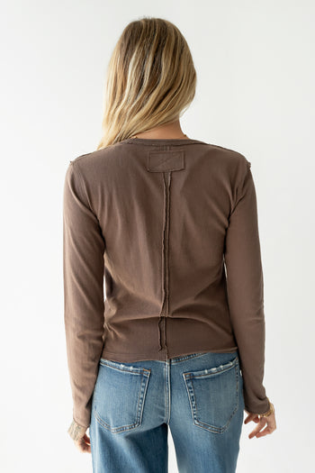 Janie Knit Top in Brown - FINAL SALE