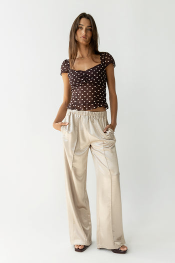 Liam Sheer Polka Dot Top - FINAL SALE