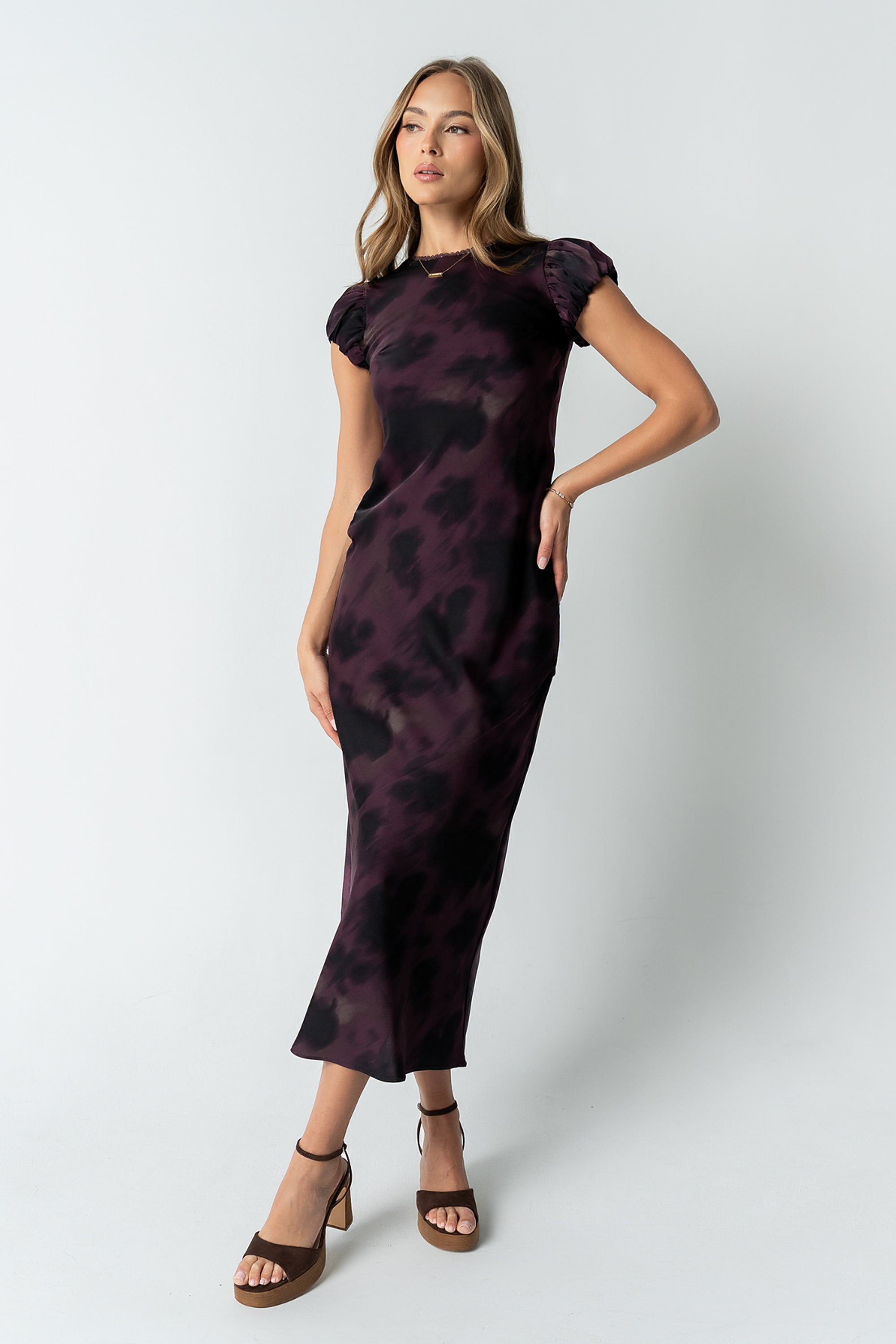 slim fit dress slacks Lyanna Dress (White) main image 0