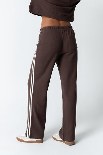 Kourtney Waffle Knit Pants in Brown - FINAL SALE