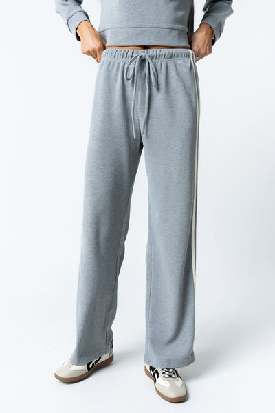 Kourtney Waffle Knit Pants in Grey - FINAL SALE