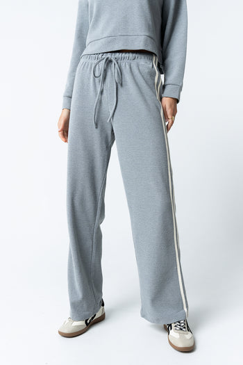 Kourtney Waffle Knit Pants in Grey - FINAL SALE
