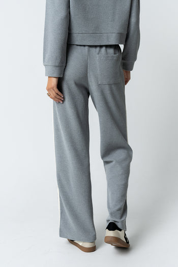 Kourtney Waffle Knit Pants in Grey - FINAL SALE
