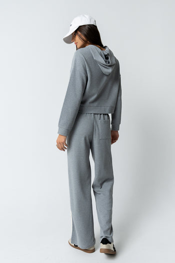 Kourtney Waffle Knit Pants in Grey - FINAL SALE