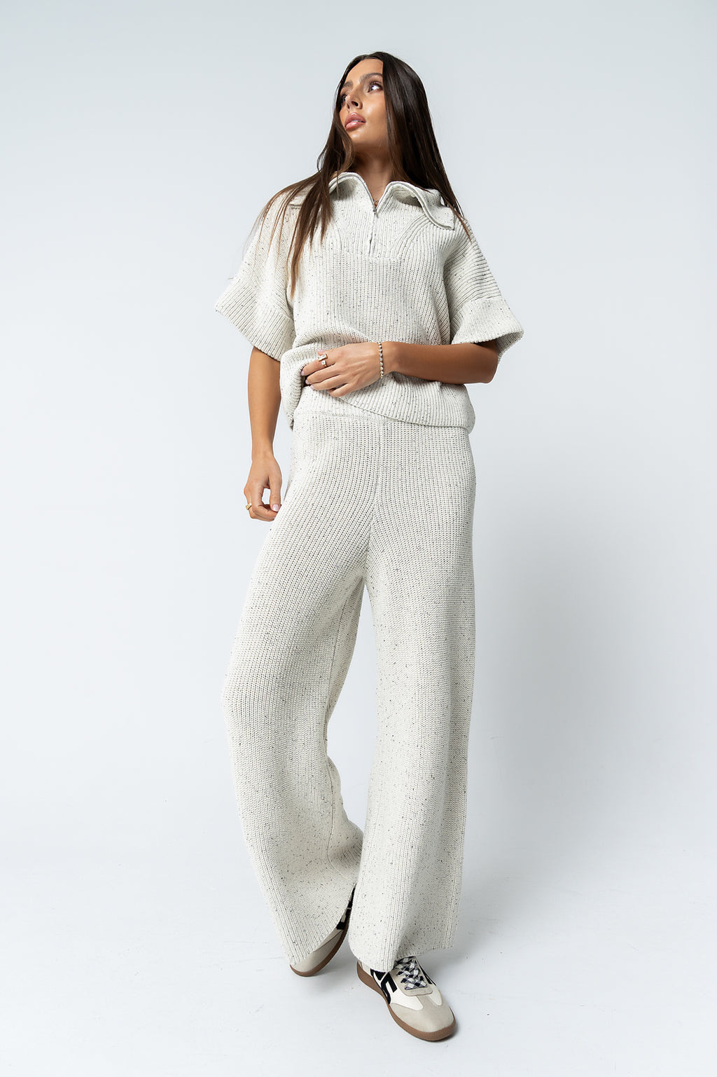 Jensen Speckled Wide Leg Pants