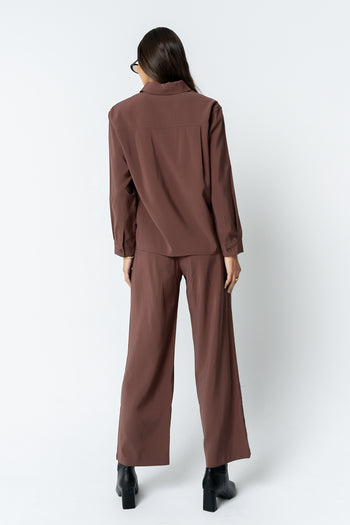 Tacie Wide Leg Pants in Brown - FINAL SALE