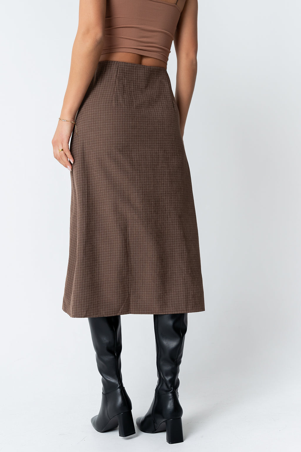 Miley Midi Skirt in Brown - FINAL SALE