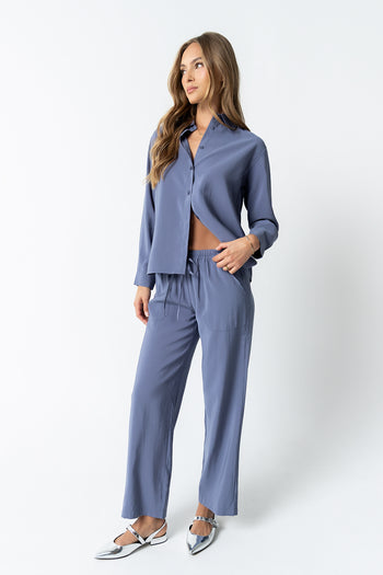 Tacie Button Up in Blue - FINAL SALE