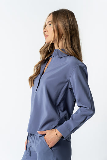 Tacie Button Up in Blue - FINAL SALE