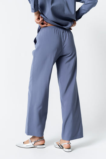 Tacie Wide Leg Pants in Blue - FINAL SALE