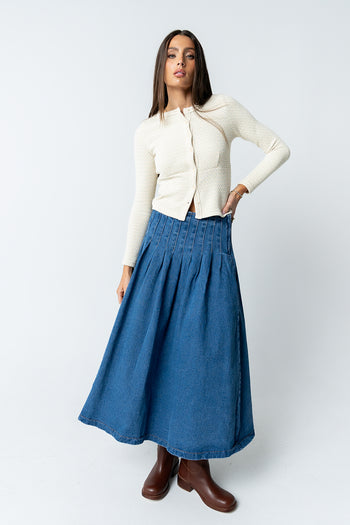 Mindy Button Front Sweater in Multi - FINAL SALE