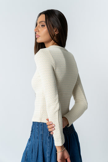 Mindy Button Front Sweater in Multi - FINAL SALE