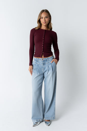 Stella Pleated Baggy Jeans - FINAL SALE