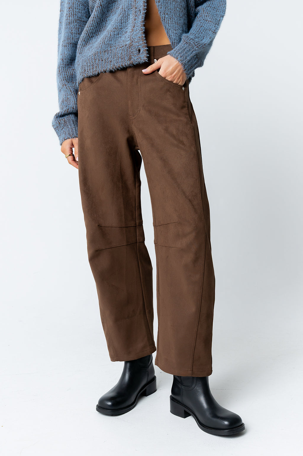 Warren Suede Barrel Pants - FINAL SALE