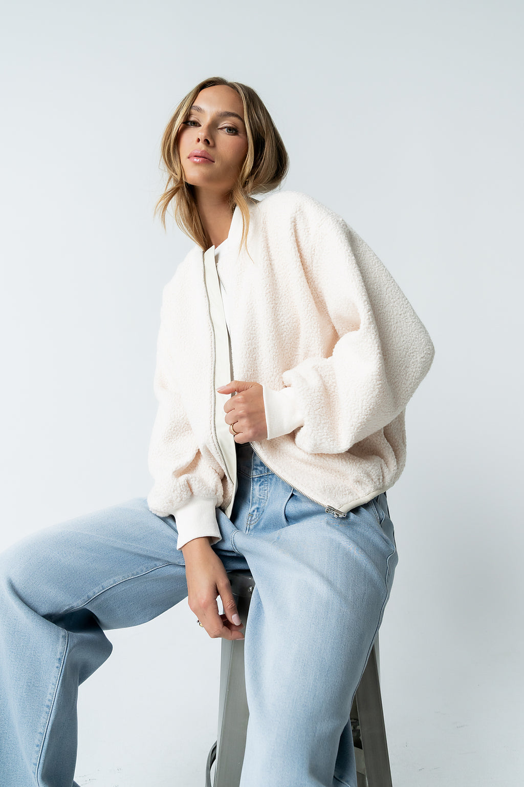 Lucie Sherpa Bomber Jacket