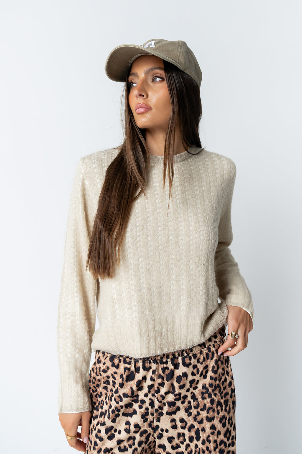 Leo Layered Sweater in Beige - FINAL SALE