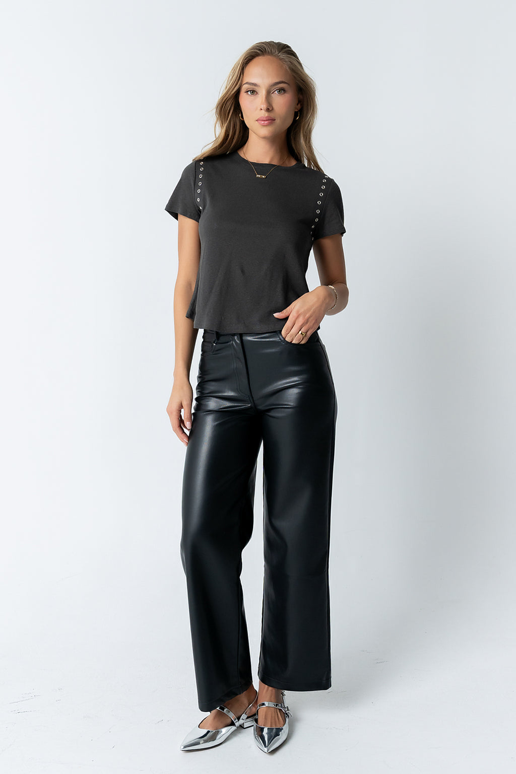 Dayna Vegan Leather Pants - FINAL SALE Dayna Vegan Leather Pants - FINAL SALE