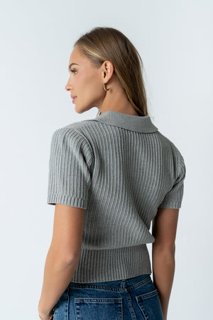 Mandi Knit Sweater in Grey