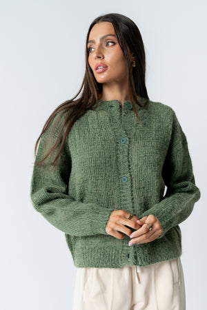 Russel Oversized Sweater in Green - FINAL SALE